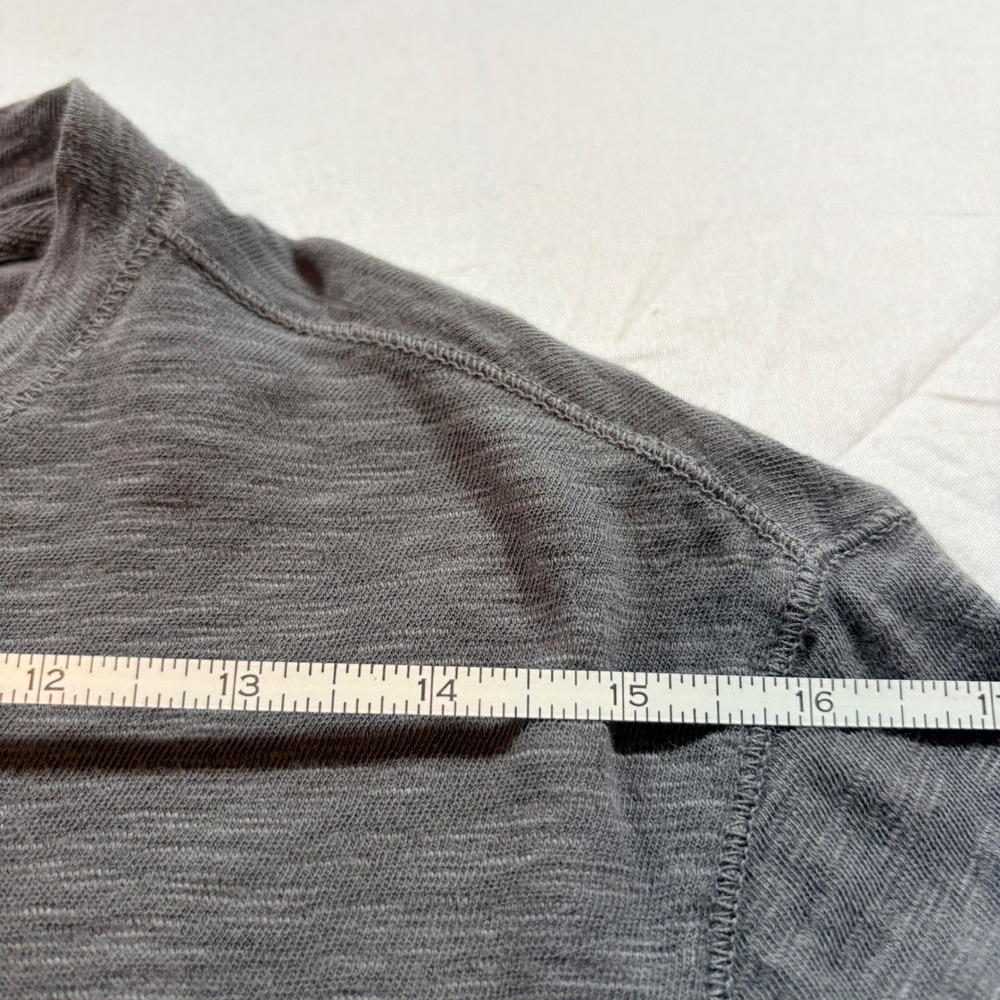 Vineyard‎ Vines Mens Grey Cotton Slub Long Sleeve Henley Shirt Size S - Picture 6 of 8